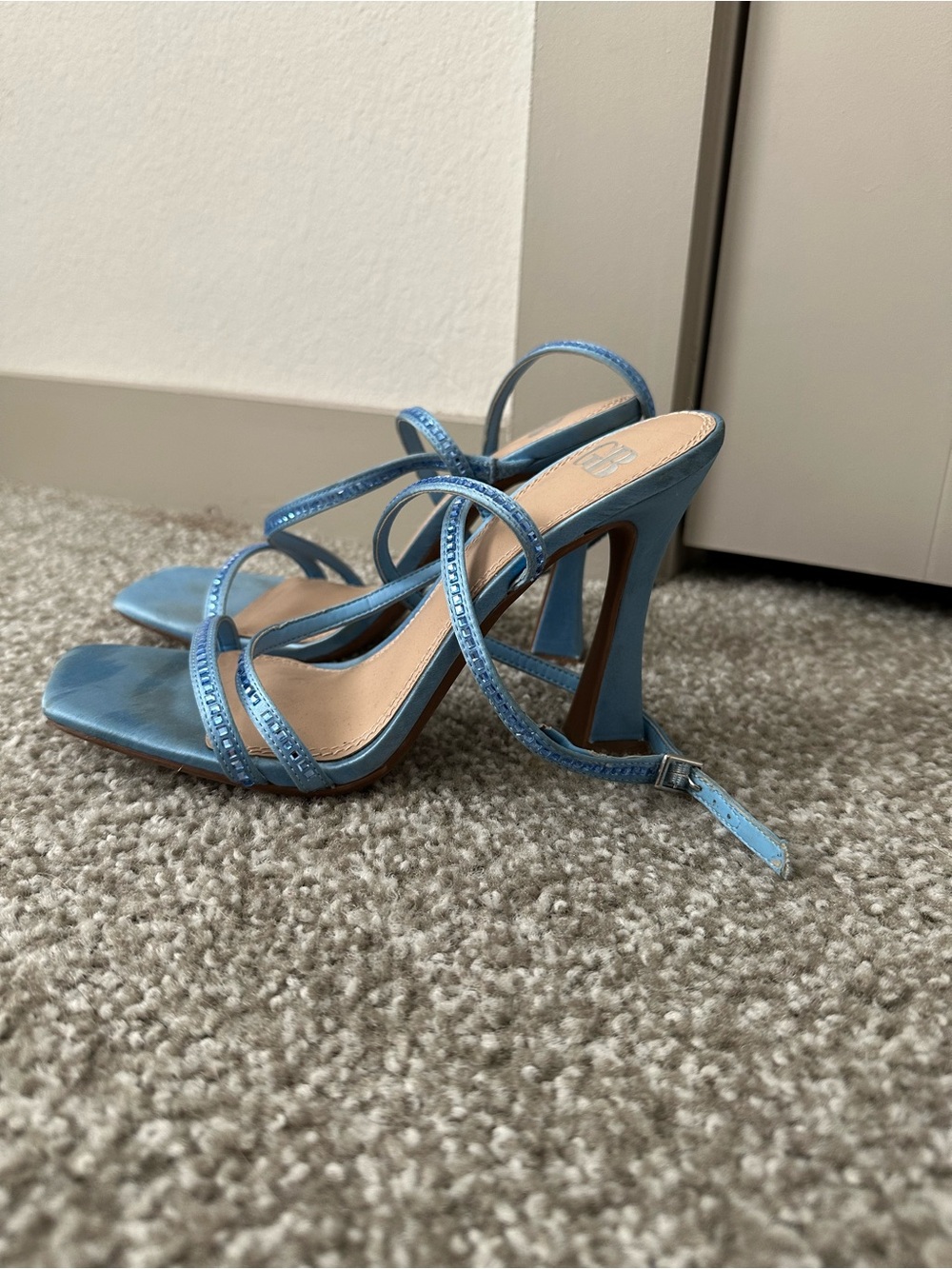Gianni Bini Sky Blue Strappy High Heel Sandals